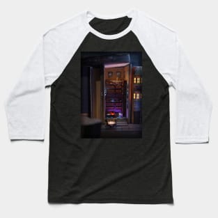 Miniature bookshelf alley - library and cafe Baseball T-Shirt